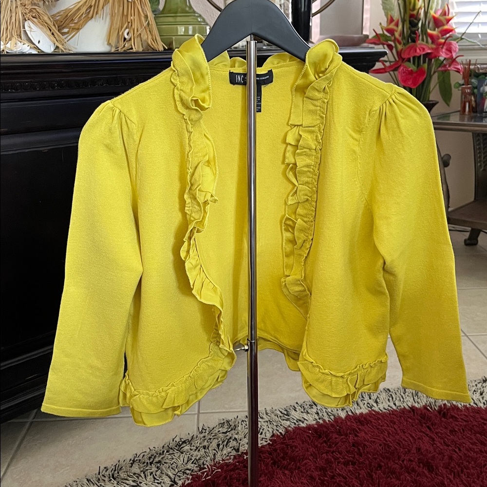INC Knit Bolero with Ruffle Detail